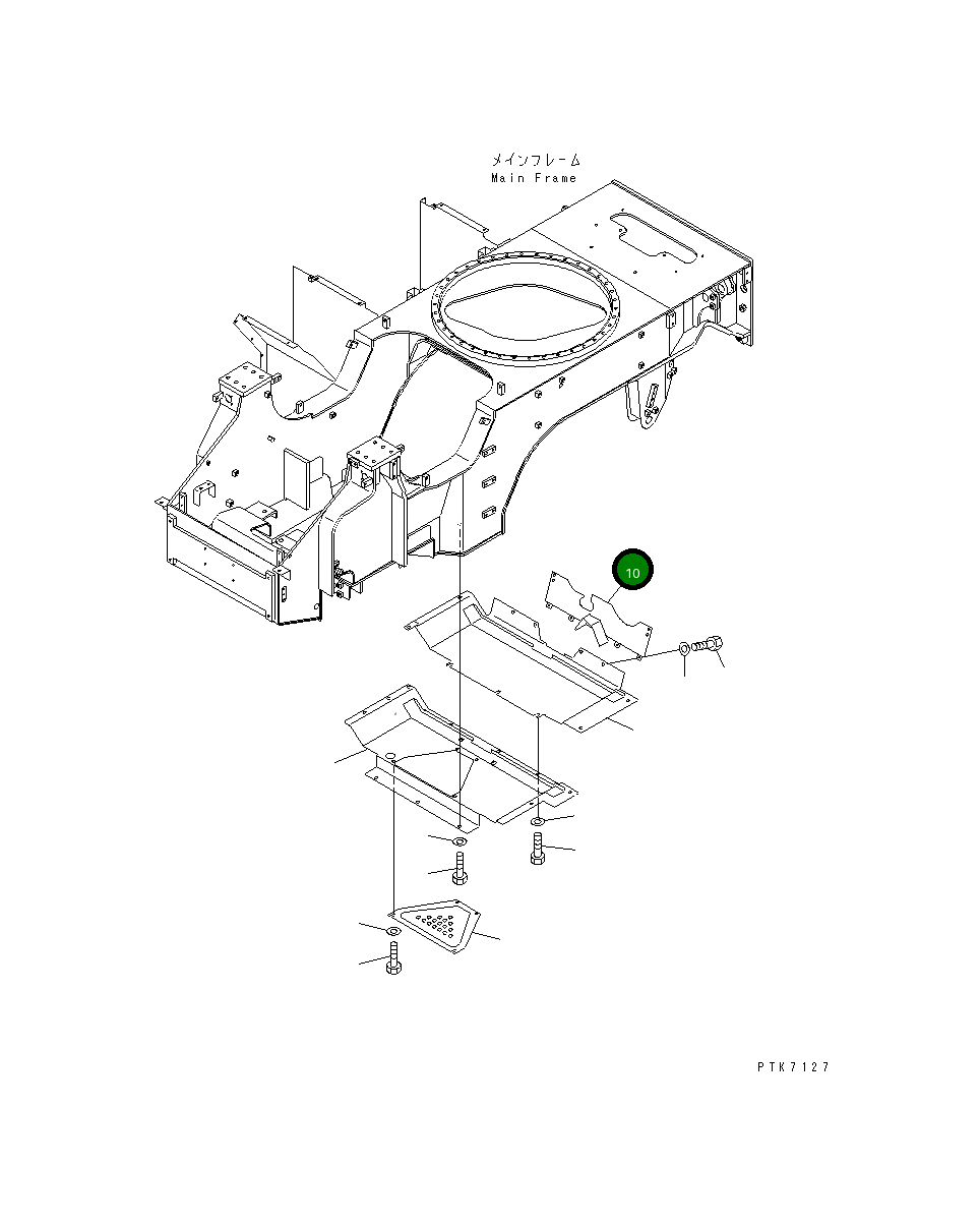 Крышка 21J-54-11863 Komatsu