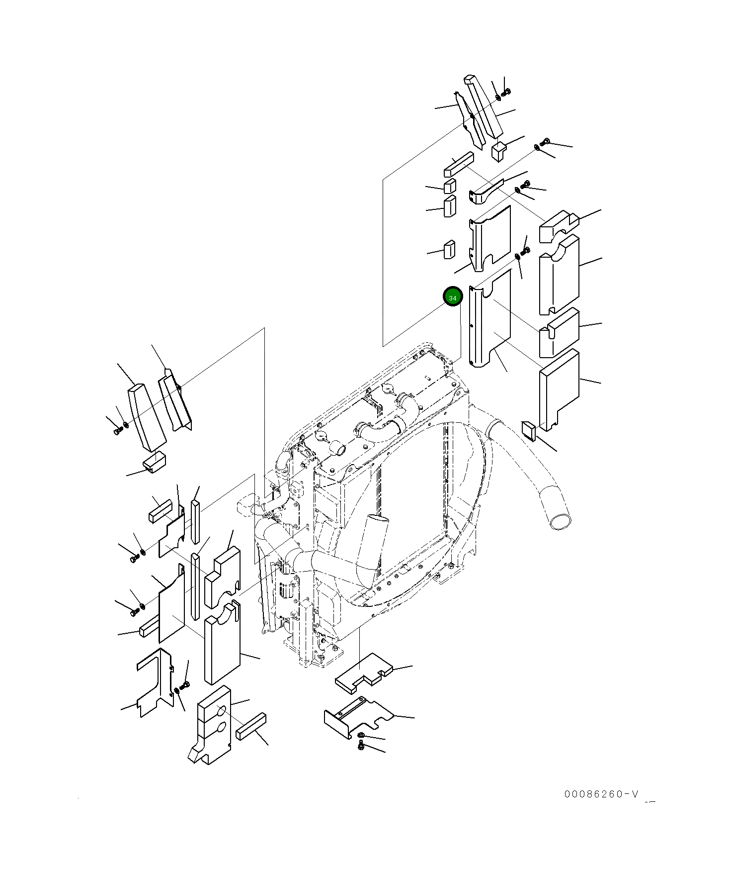 Крышка 21M-03-22351 Komatsu