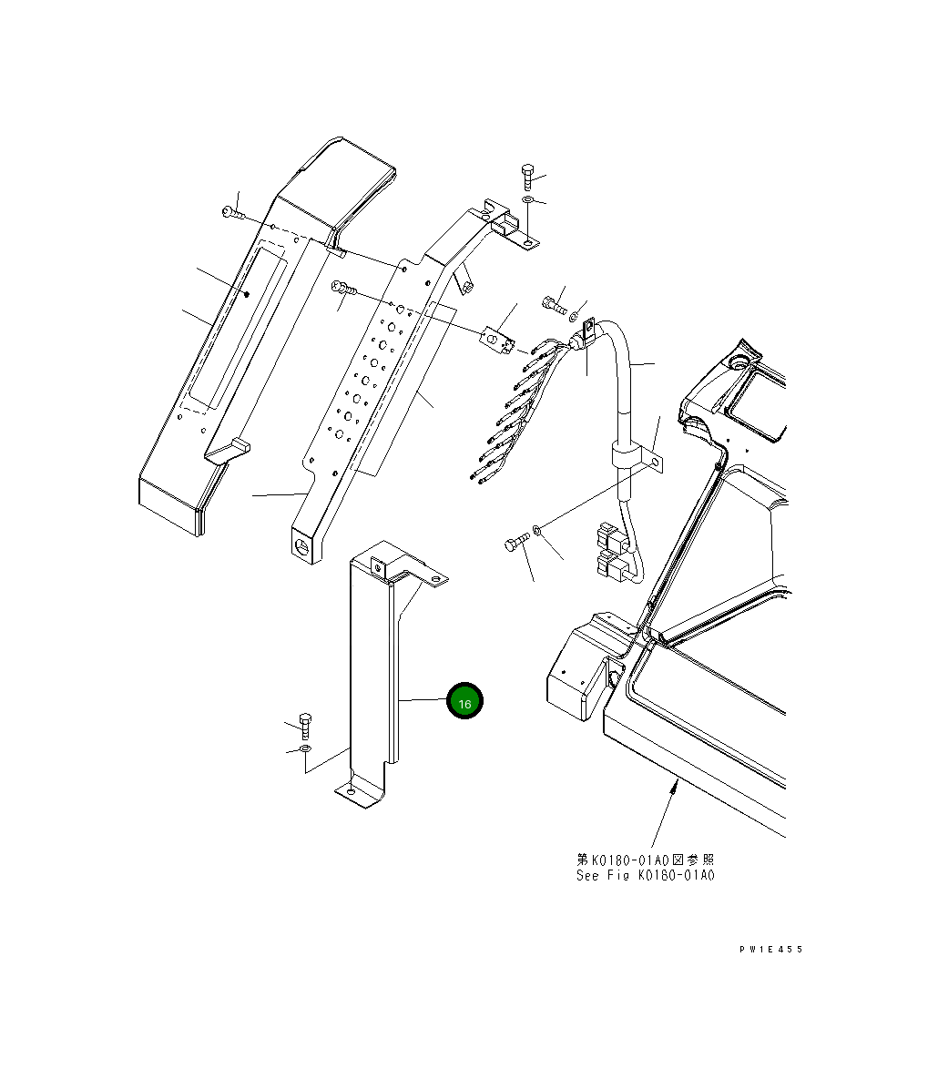 Крышка 21N-54-39752 Komatsu