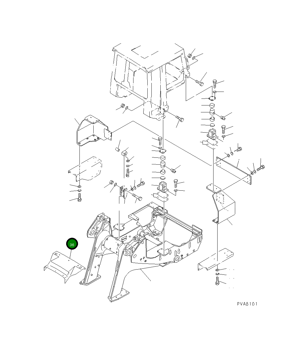 Крышка 145-Z11-6310 Komatsu
