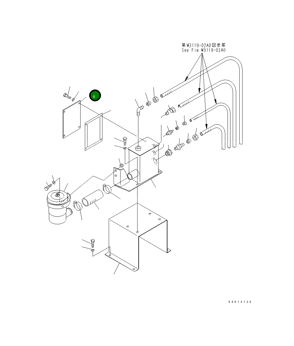 Крышка 566-91-11530 Komatsu