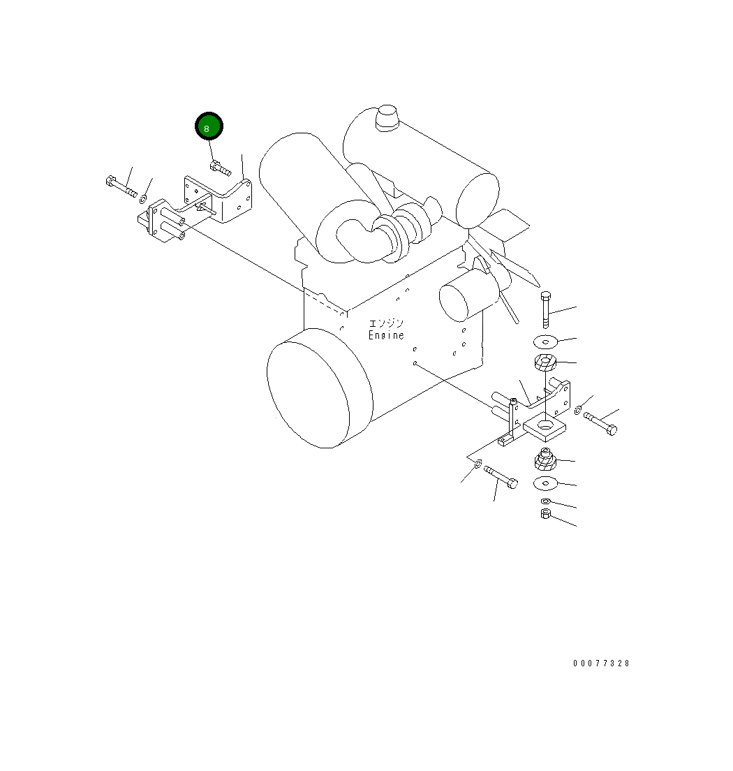 Болт 01435-81240  Komatsu