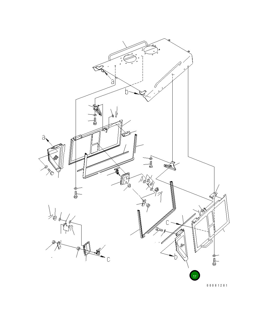 Крышка 17A-54-42413 Komatsu