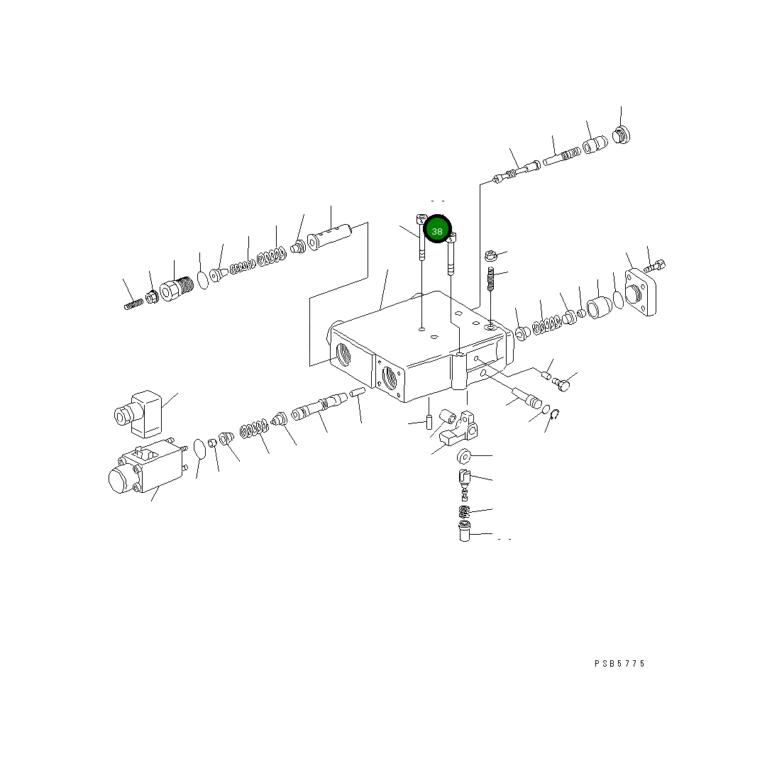 Болт 21P-60-K3740 Komatsu