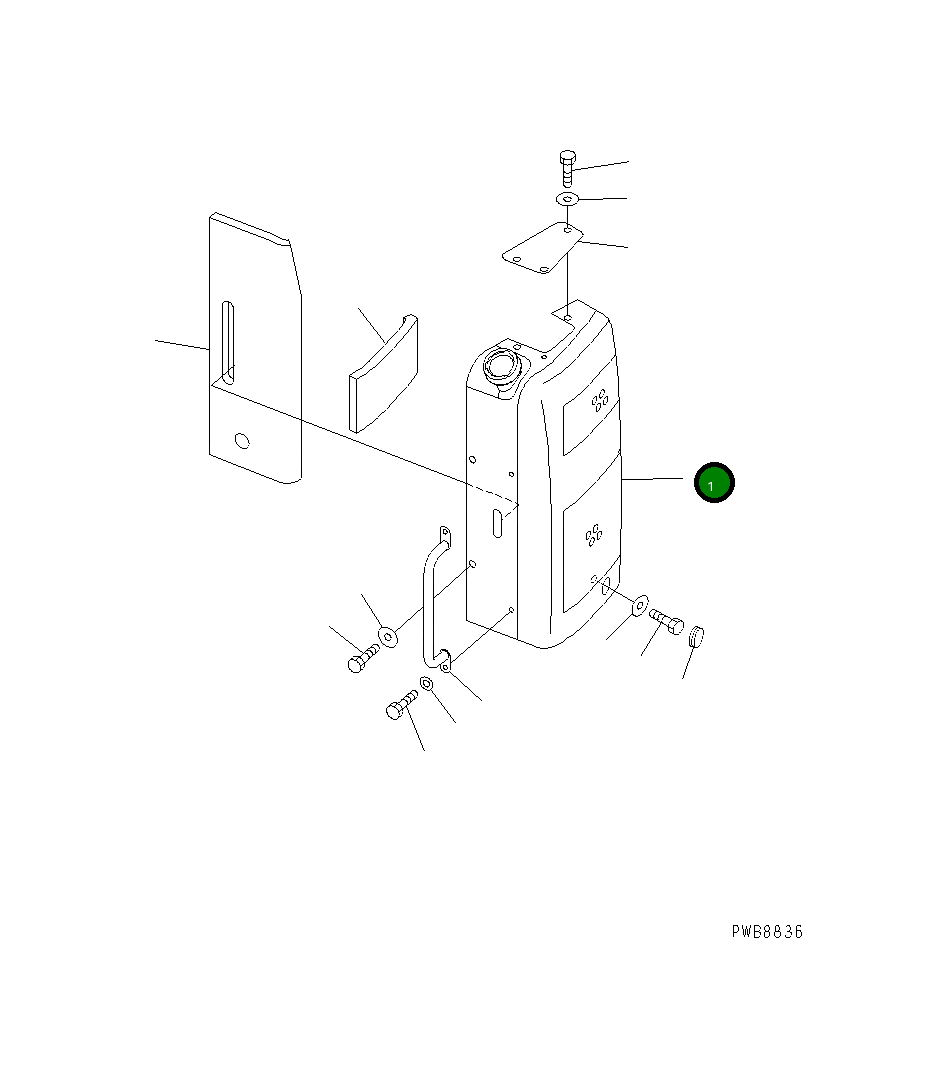 Крышка 22U-54-11126 Komatsu