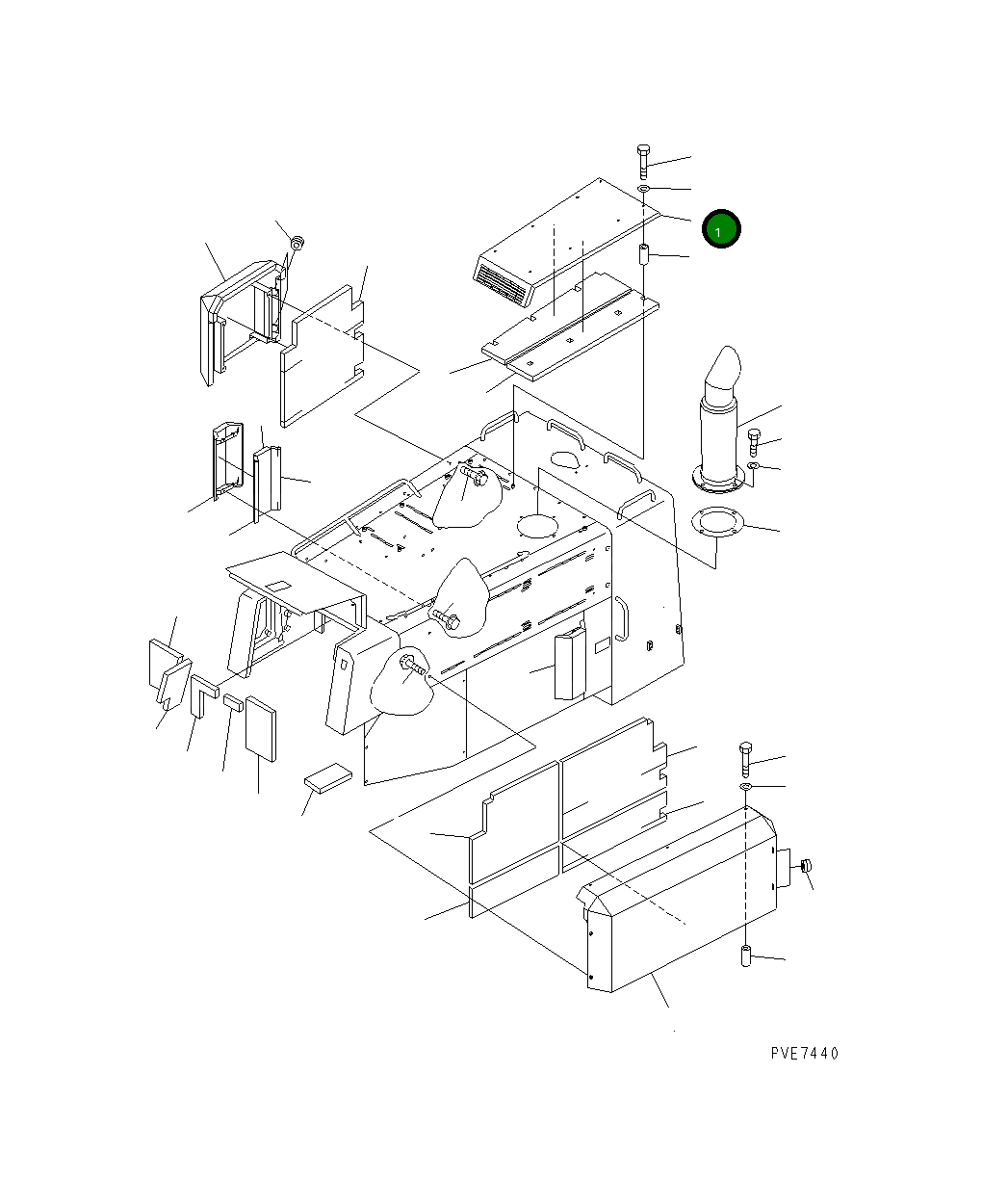 Крышка 426-Z84-1241  Komatsu