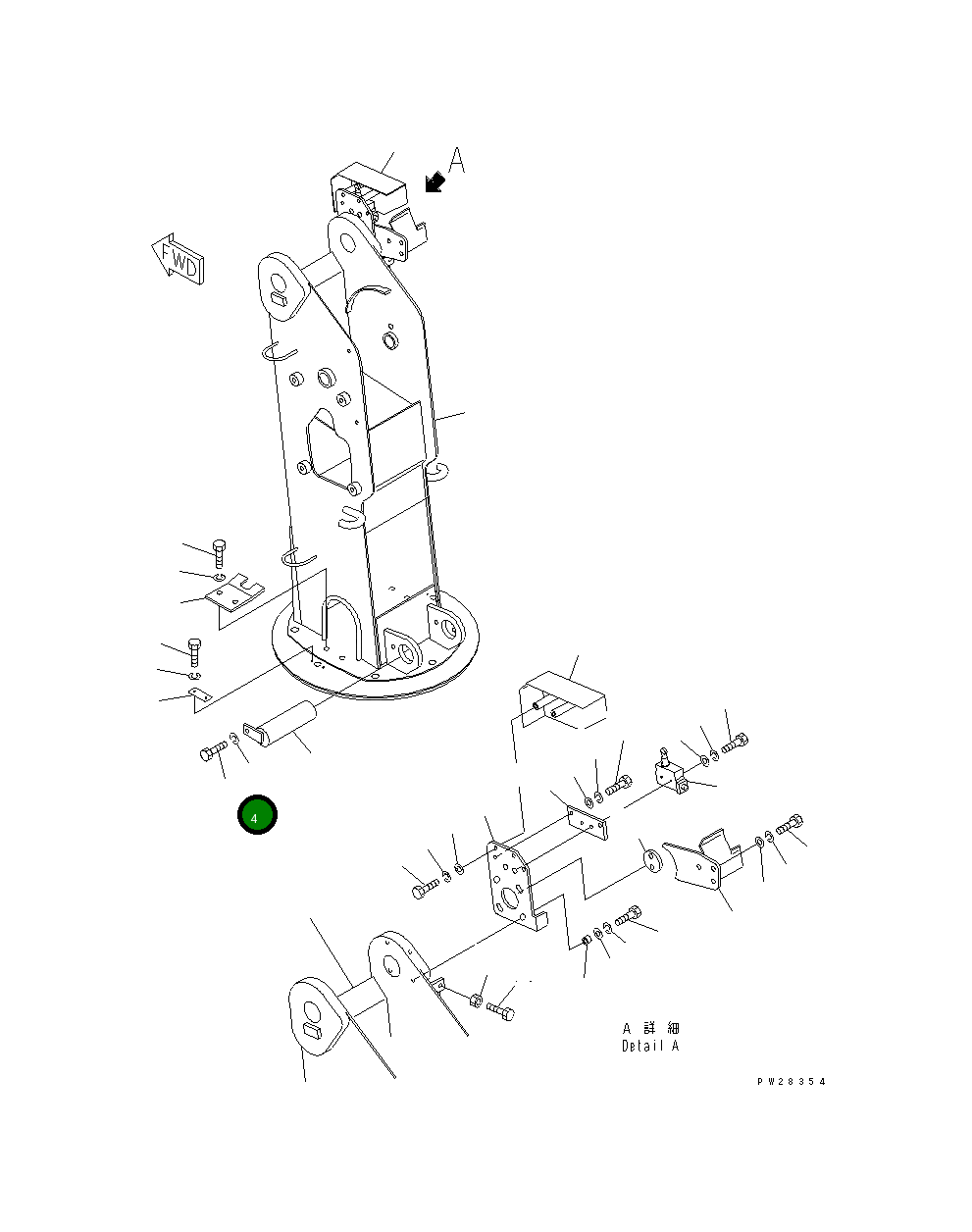 Болт MH21029-10020 Komatsu