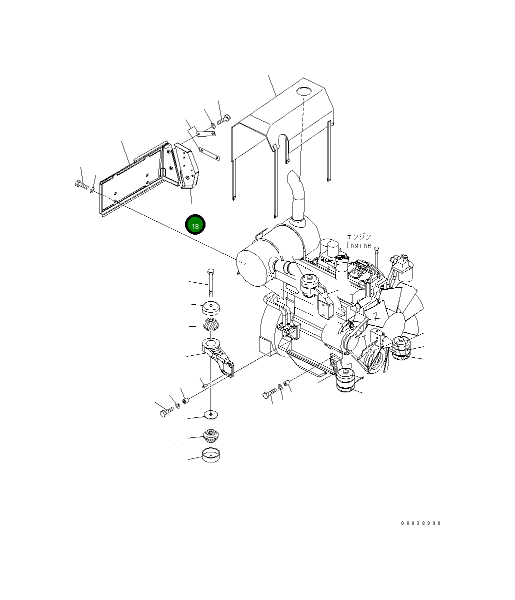 Крышка 21W-01-41720 Komatsu