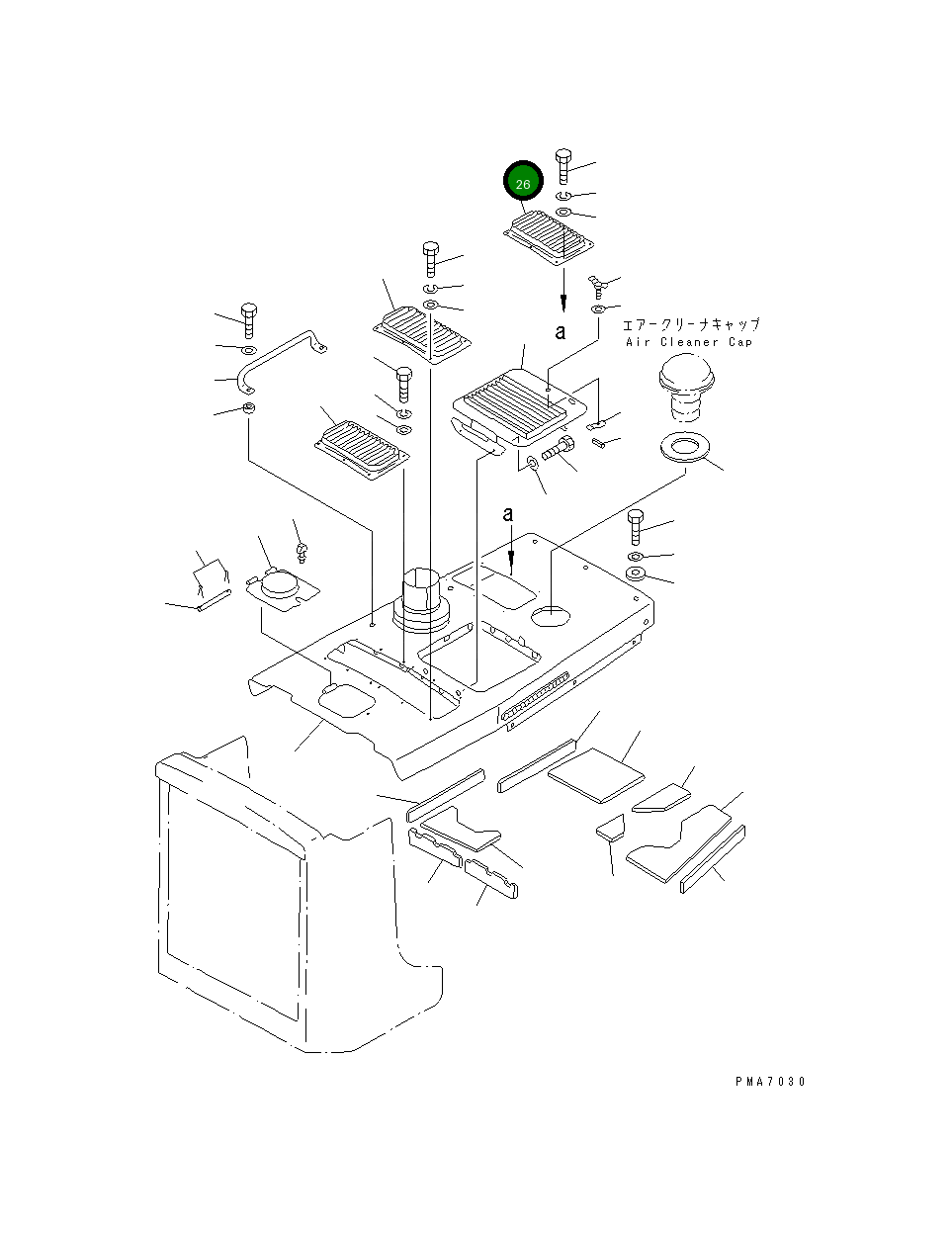 Крышка 130-A62-1240 Komatsu