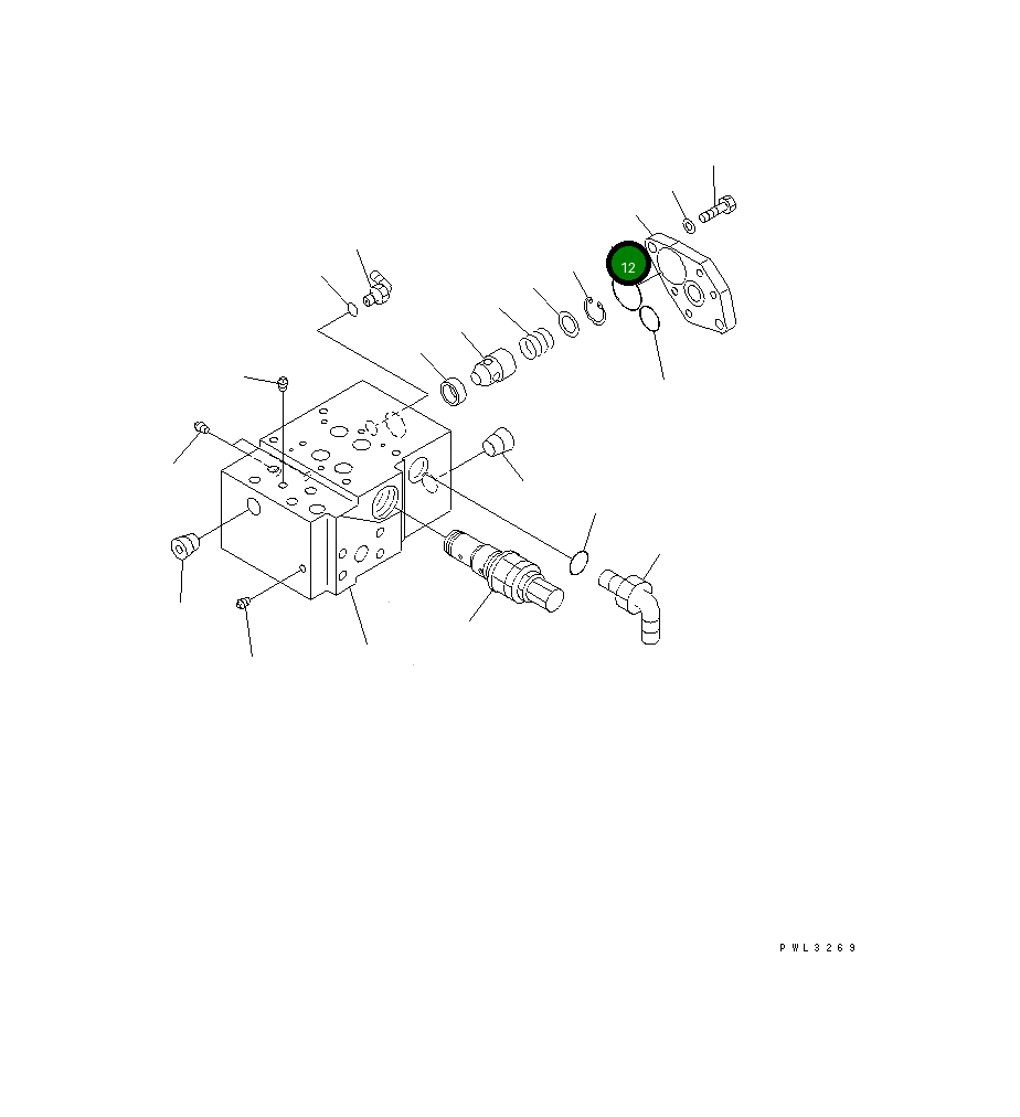 Кольцо уплотнительное (O-Ring) 07000-F3035 Komatsu