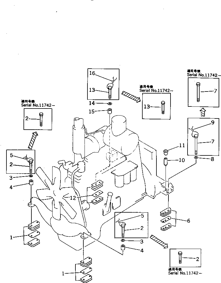 Болт 195-01-11240  Komatsu