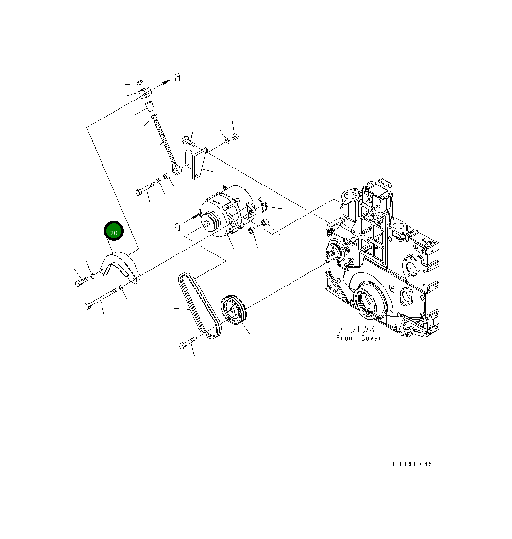 Крышка 6261-81-6240 Komatsu