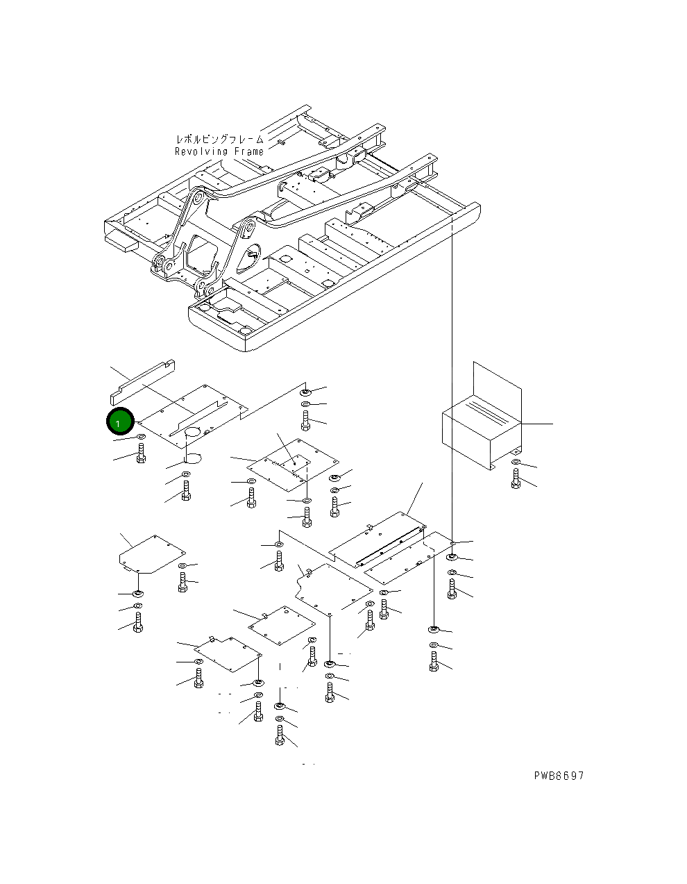 Крышка 208-54-K3830 Komatsu