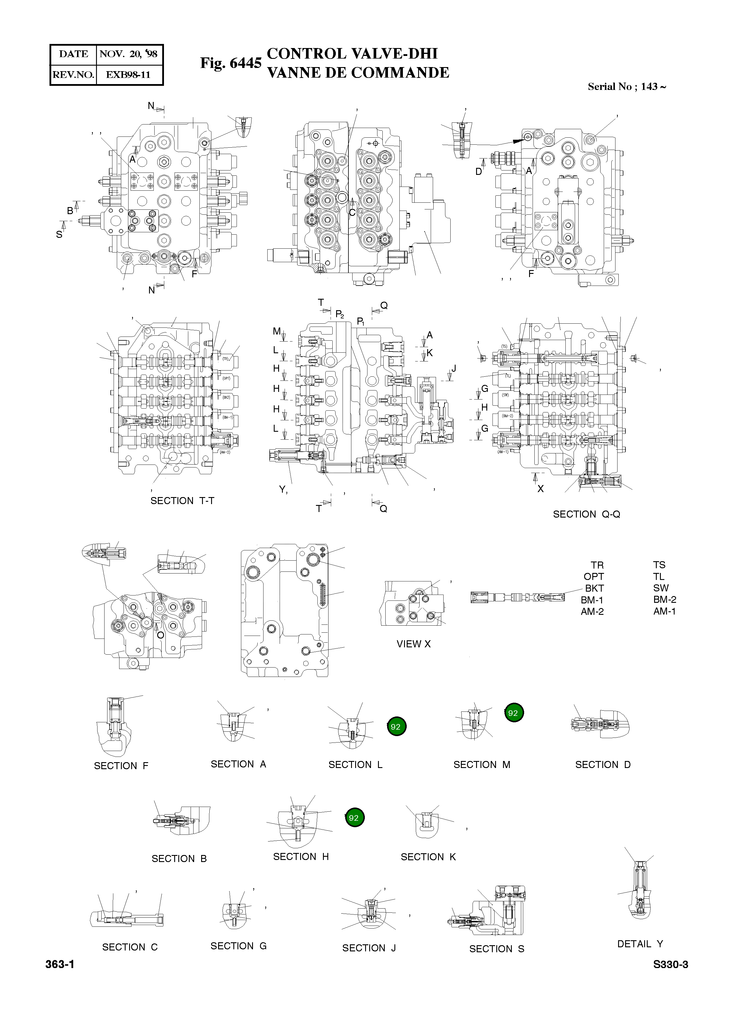 Кольцо уплотнительное (O-Ring) S8000261 Komatsu