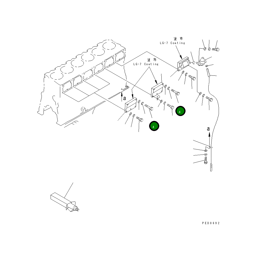 Болт 01010-31055 Komatsu