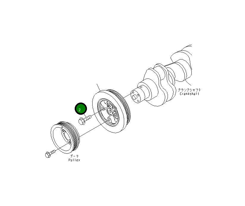 Болт 6742-01-1890  Komatsu