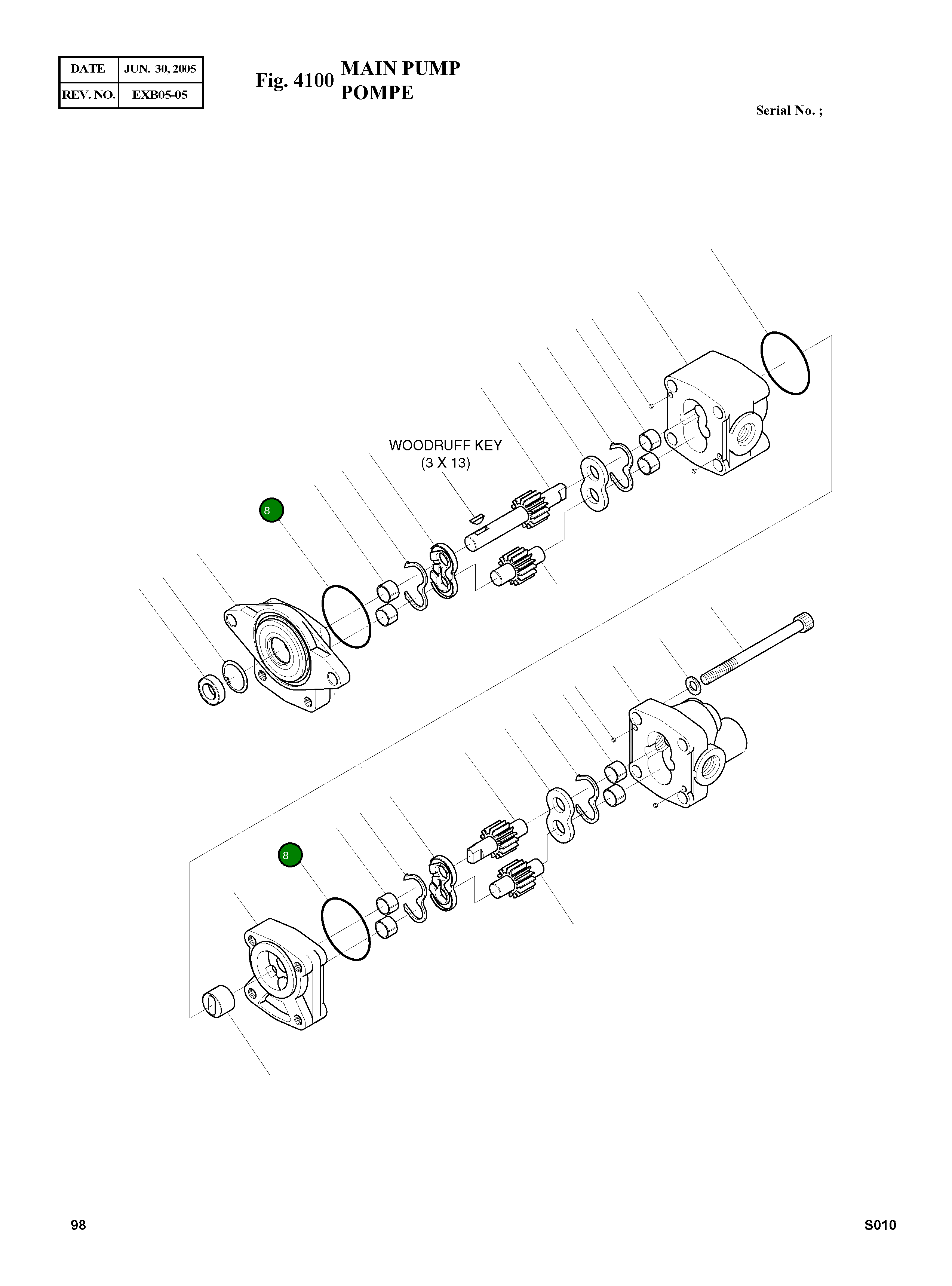 Кольцо уплотнительное (O-Ring) 400-50500-15 Komatsu