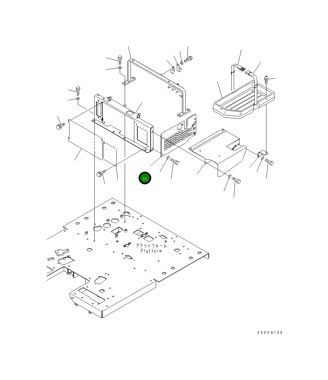 Крышка 23B-54-61170 Komatsu