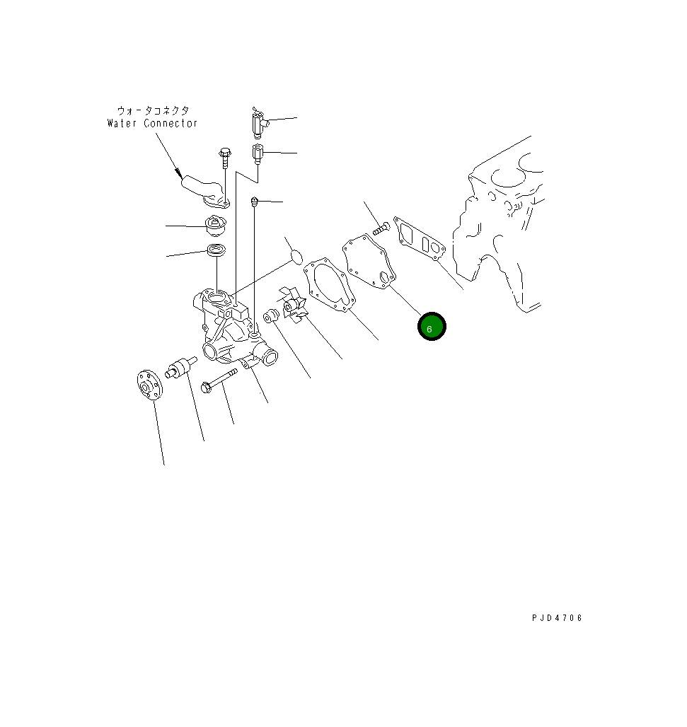Крышка 6206-61-1121  Komatsu