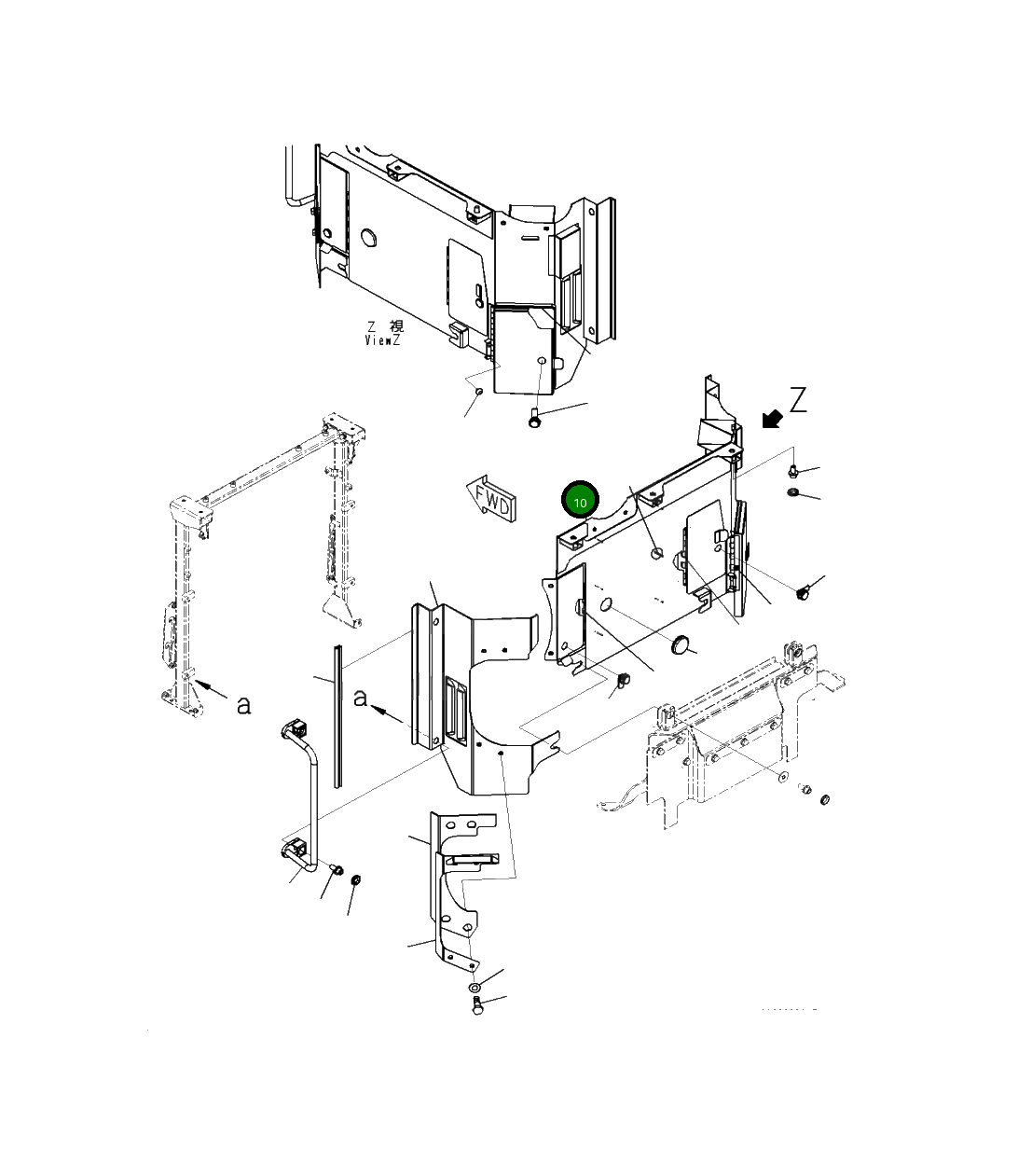 Крышка 421-54-53470 Komatsu