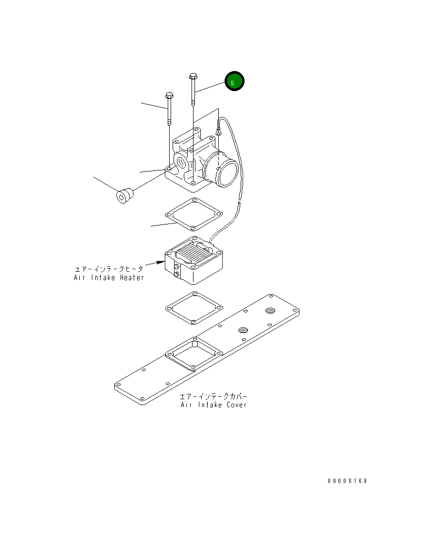 Болт 01435-60890 Komatsu