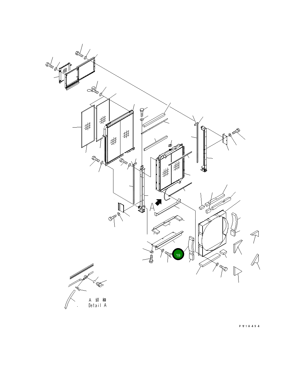 Крышка 21M-03-18150 Komatsu
