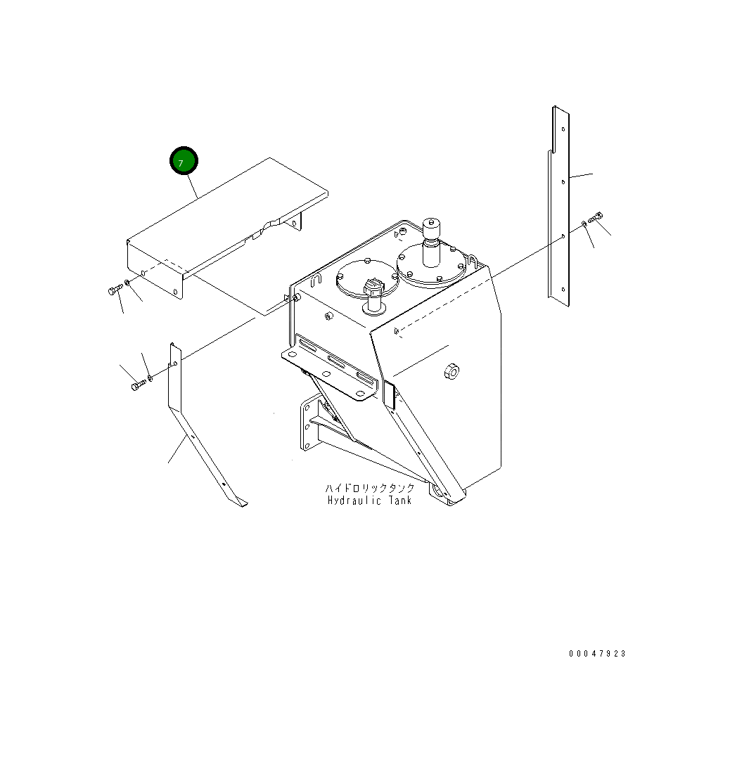 Крышка 56D-54-28442 Komatsu