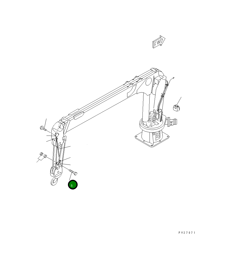 Болт UN711108070 Komatsu