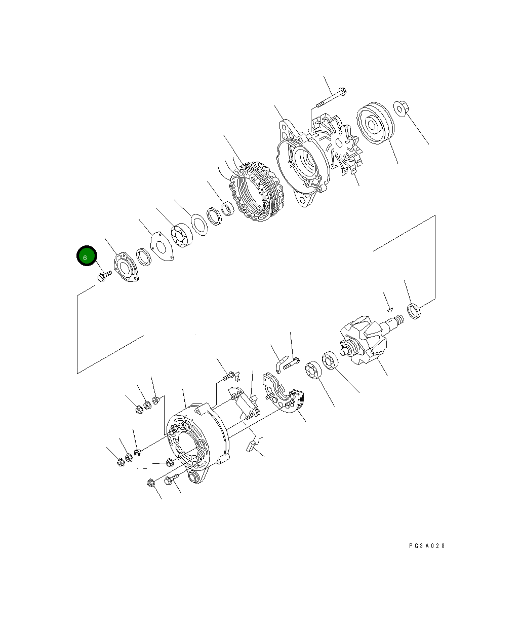 Болт KD0-33901-0750  Komatsu