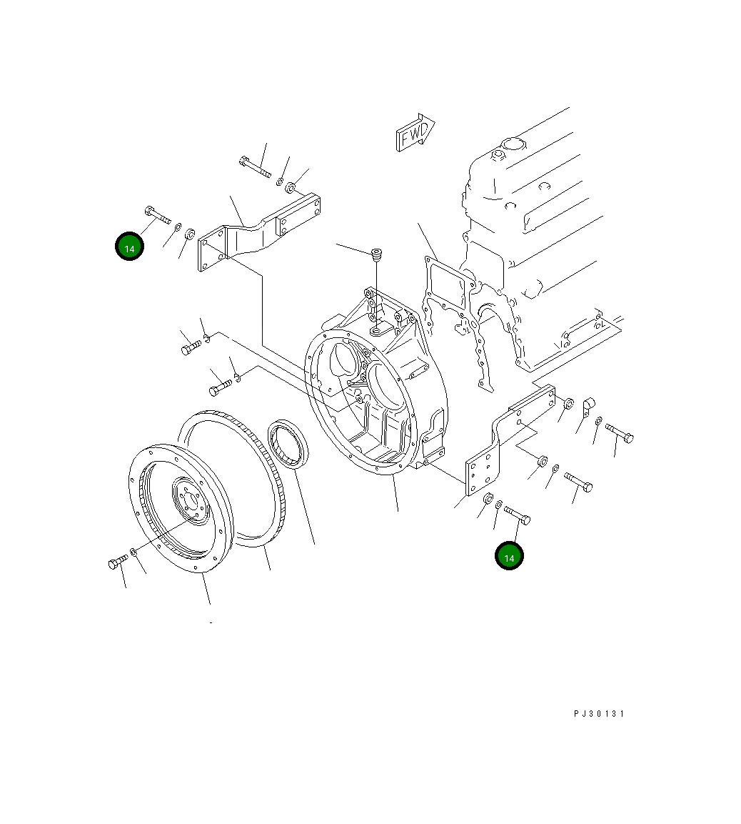 Болт 01010-31245  Komatsu