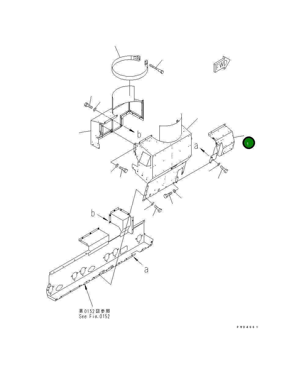 Крышка 6127-11-9121  Komatsu