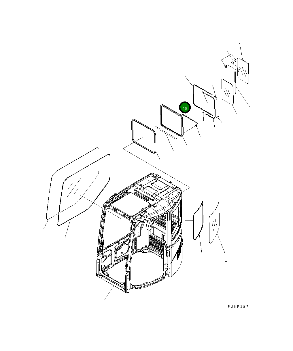 Крышка 22B-54-16880 Komatsu