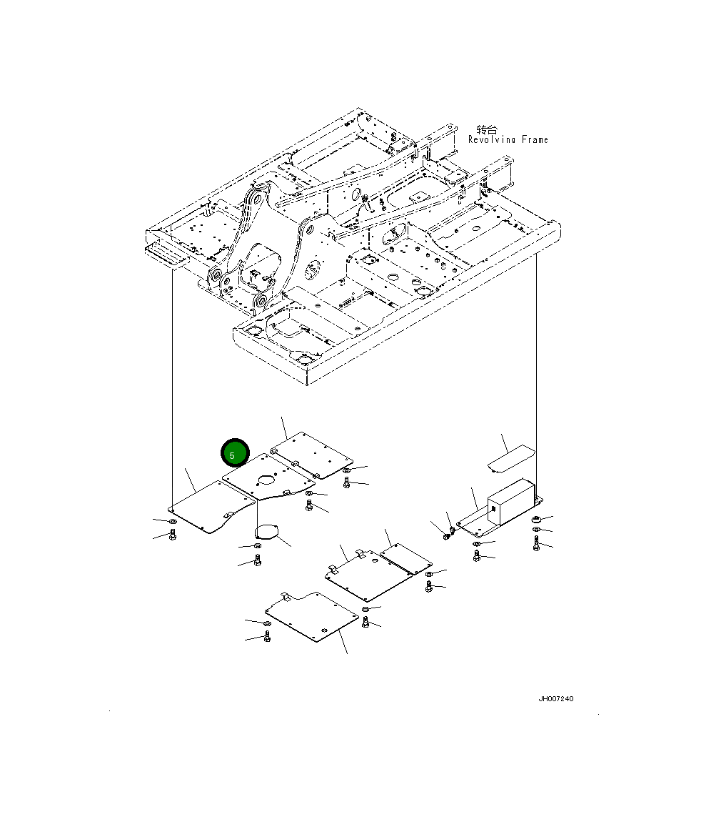 Крышка 20Y-54-77650 Komatsu