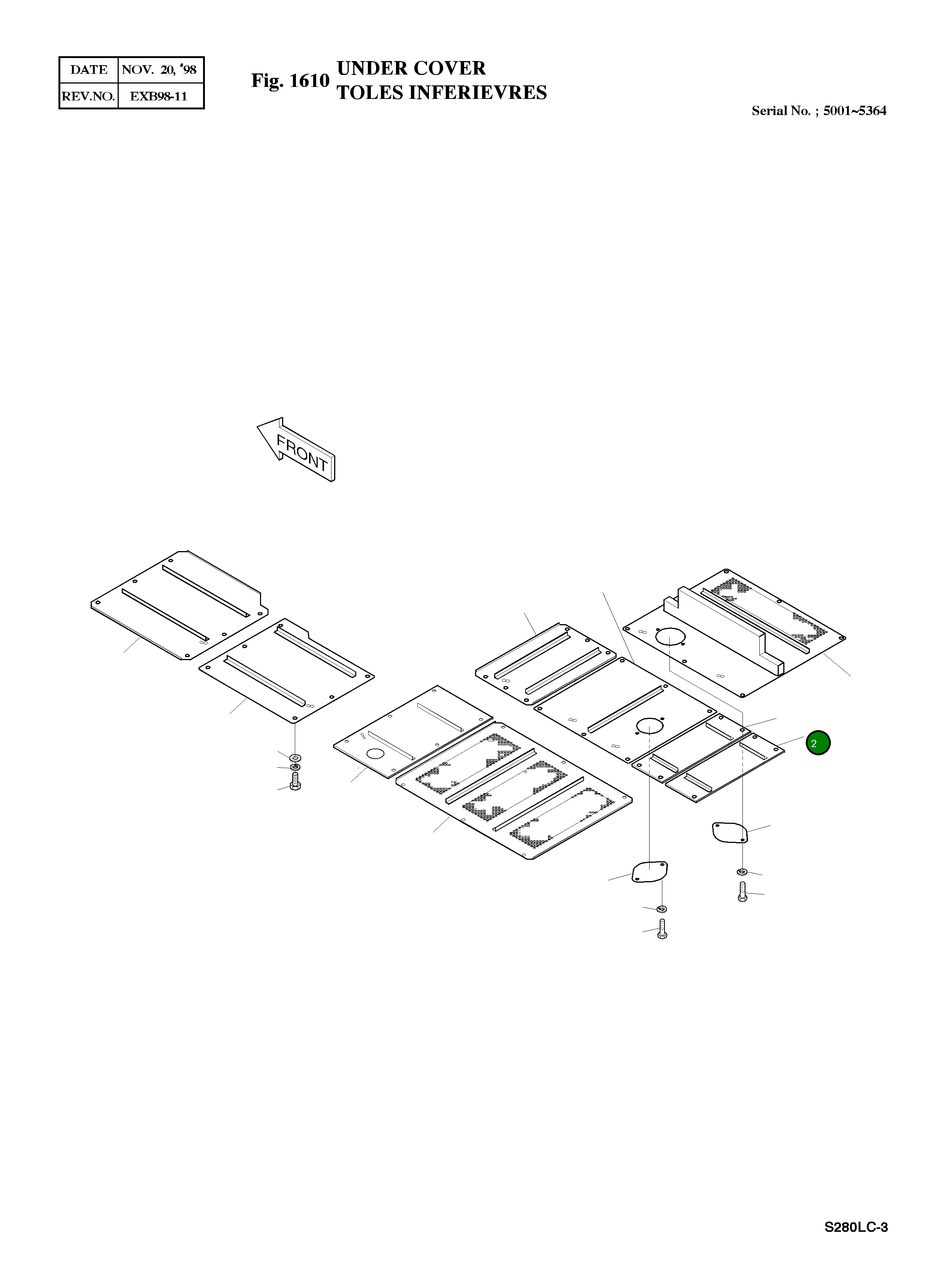 Крышка 2621-3395 Komatsu