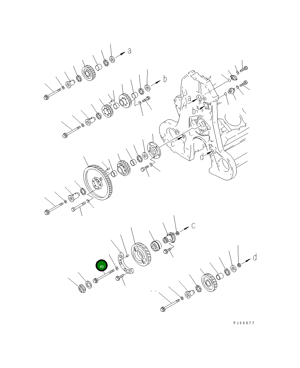 Болт 6164-31-6970 Komatsu