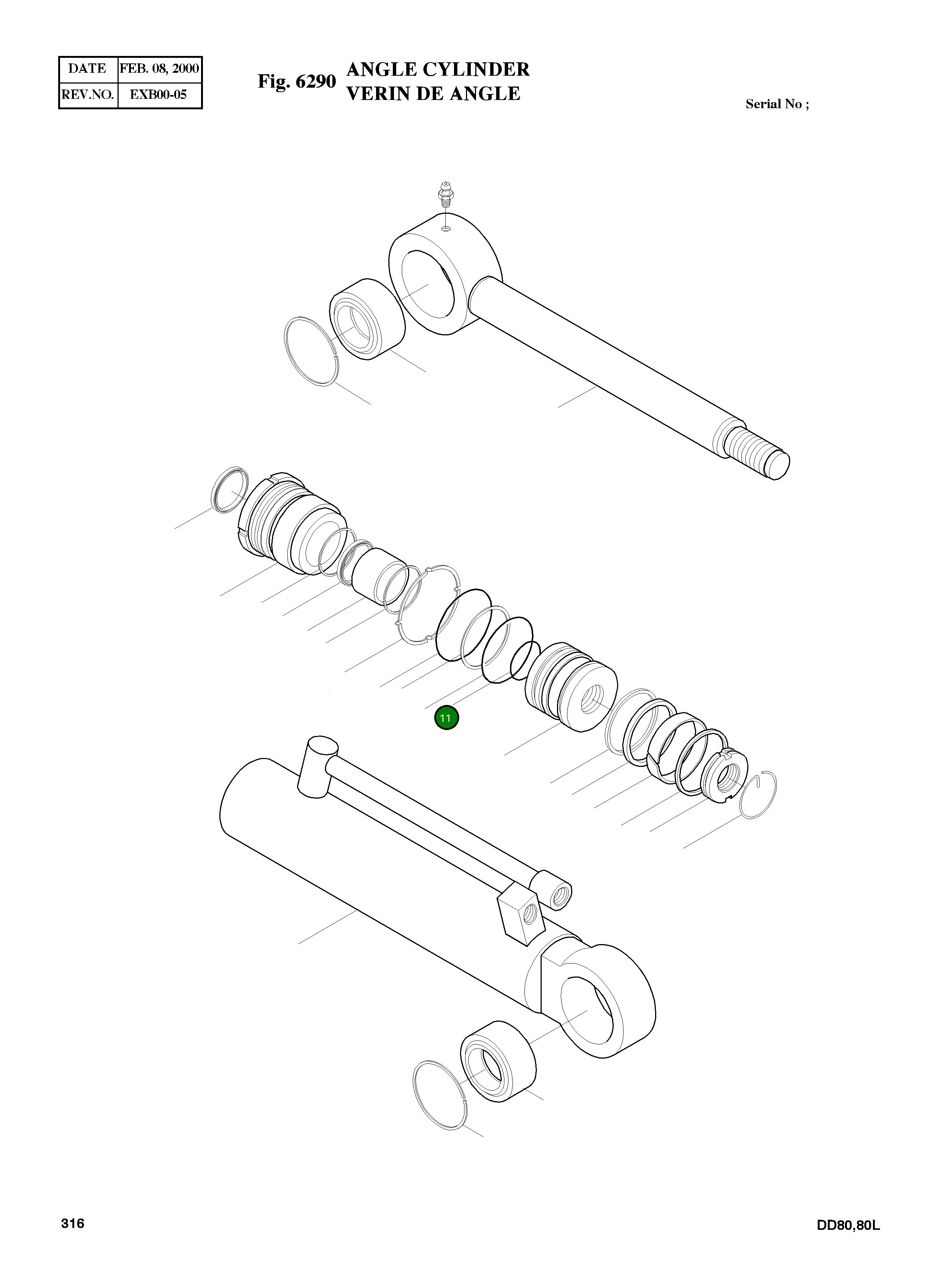 Кольцо уплотнительное (O-Ring) E6310961 Komatsu