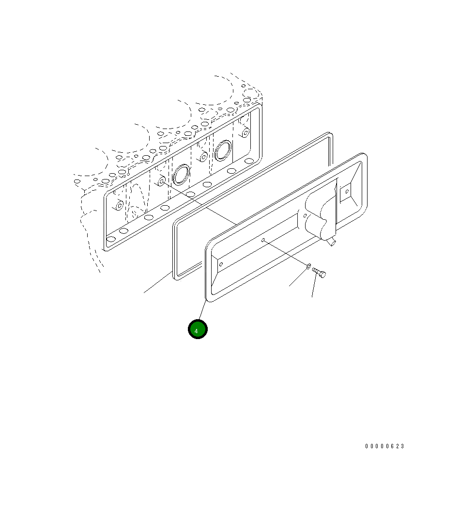 Крышка 6731-21-6240  Komatsu