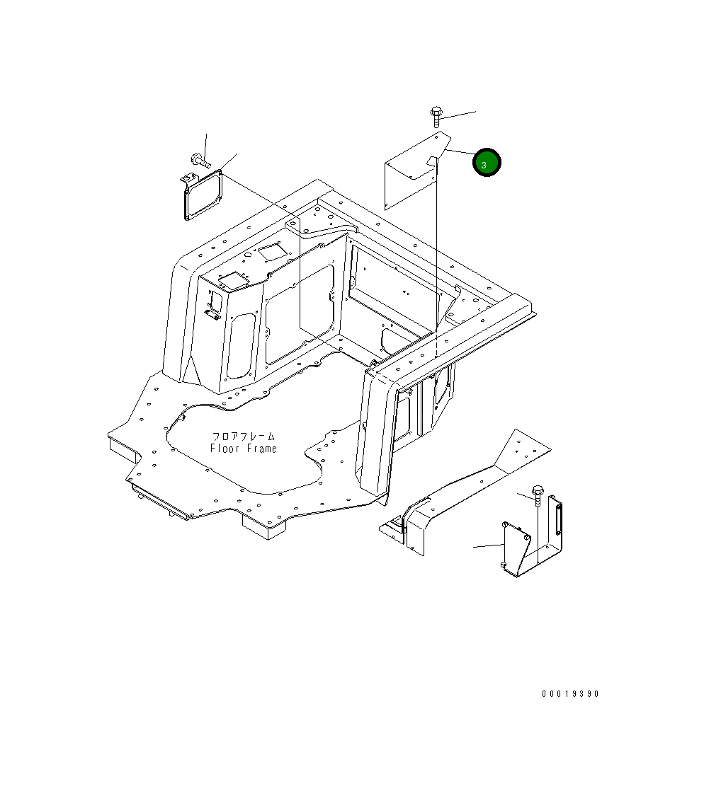 Крышка 195-54-73260 Komatsu