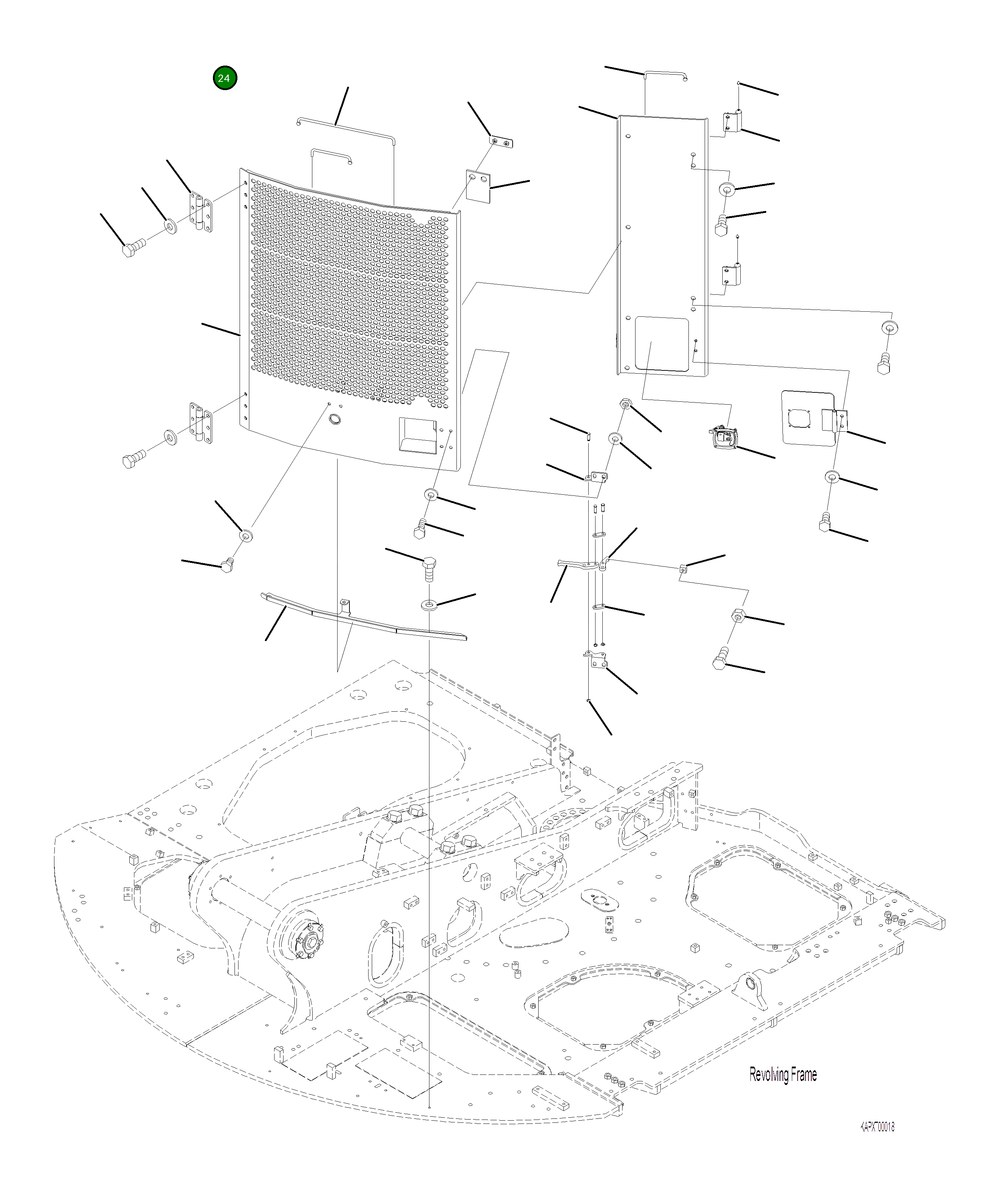 Крышка 4A1-54-25222  Komatsu