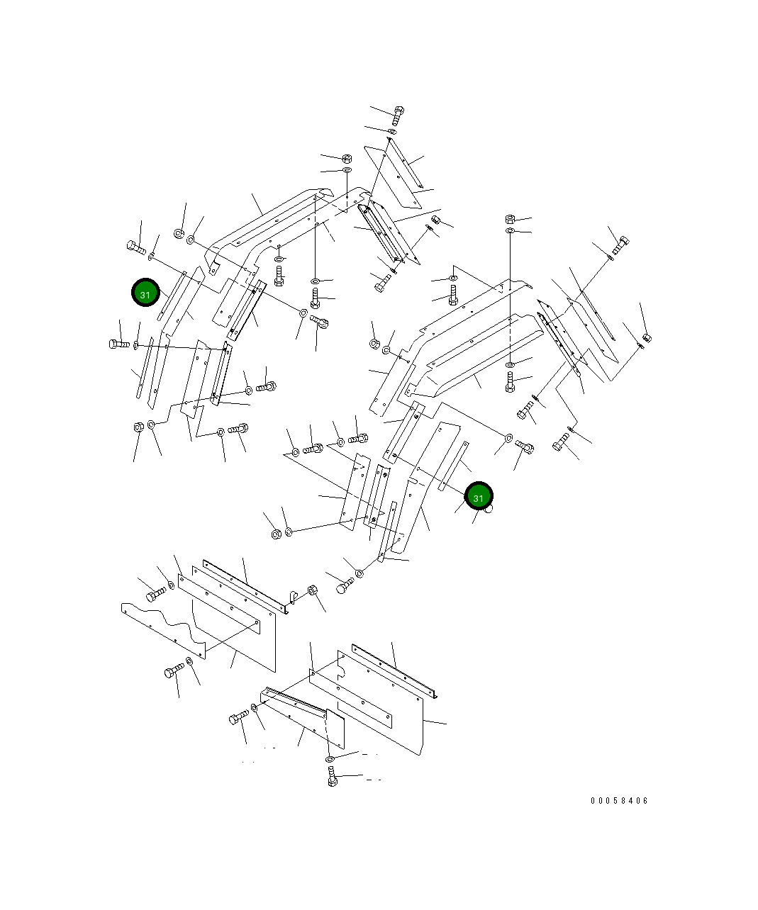 Крышка 56D-54-18871 Komatsu