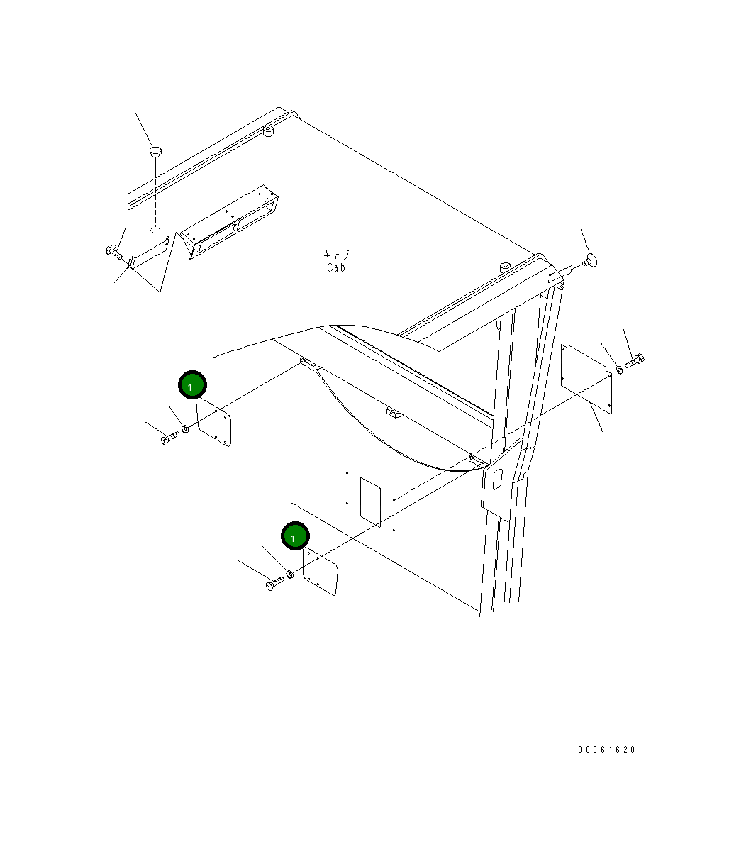 Крышка 23B-952-6730 Komatsu