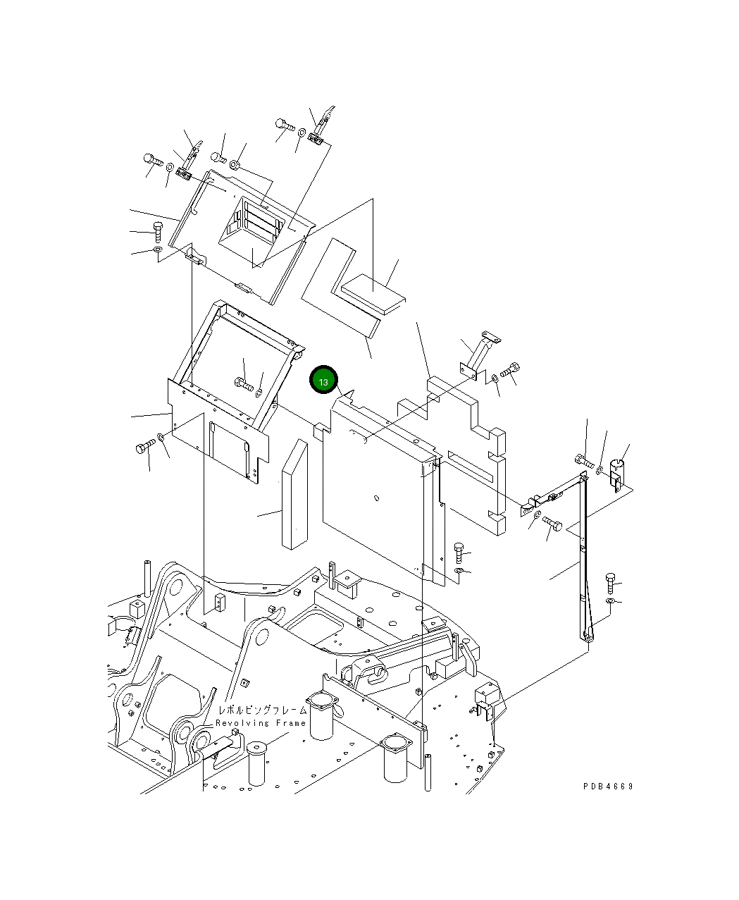 Крышка 22U-54-12350 Komatsu