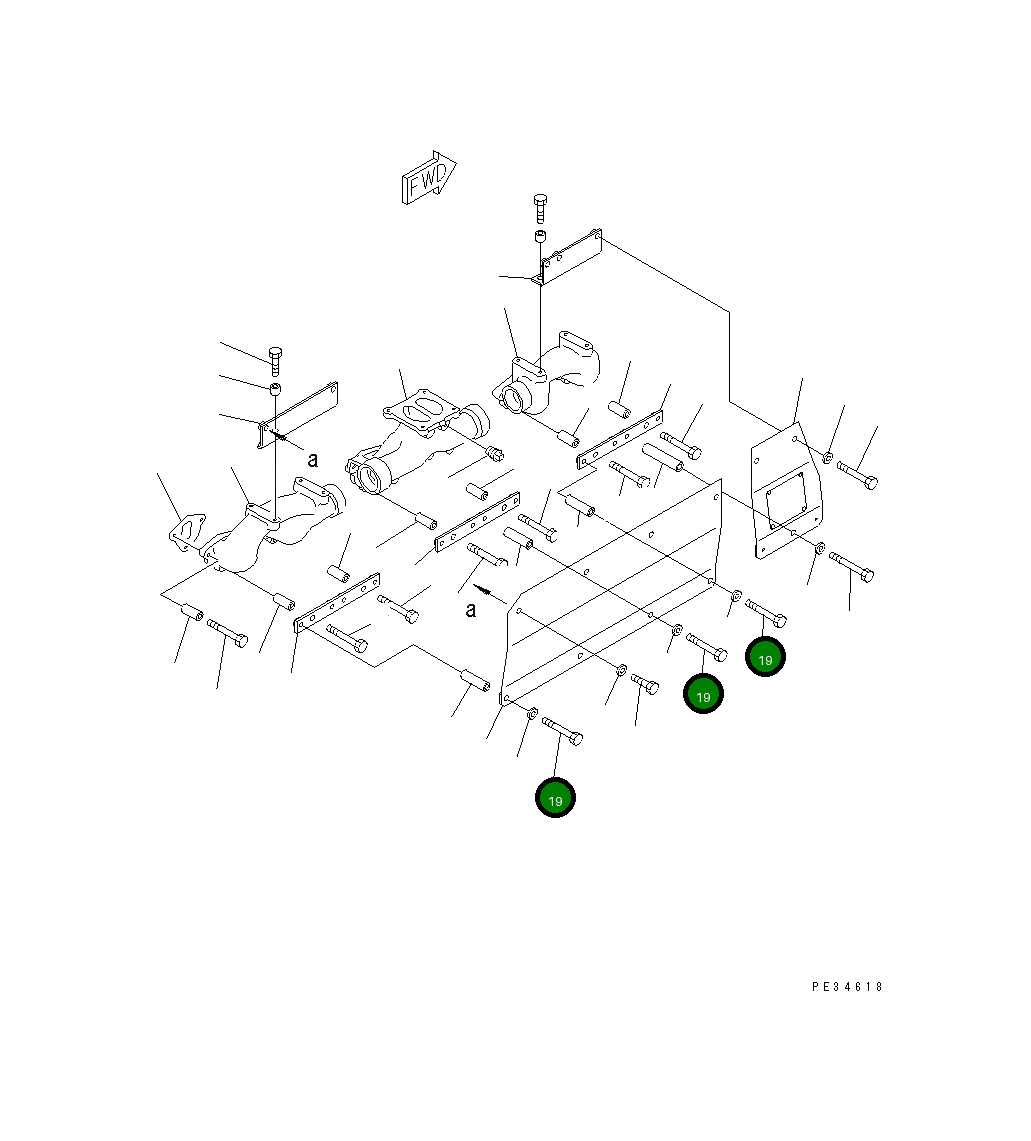 Болт 01010-E1095 Komatsu