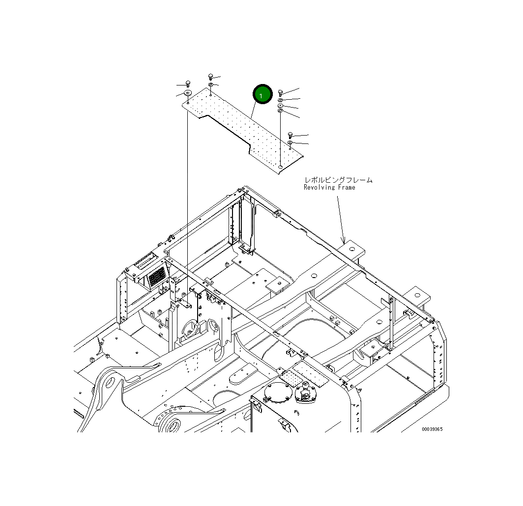 Крышка 208-54-KA410  Komatsu