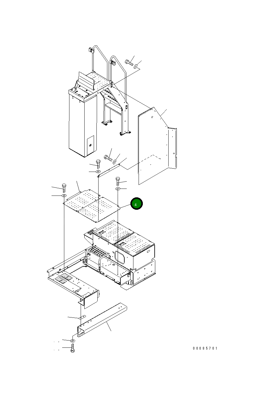 Крышка 21T-54-33561  Komatsu