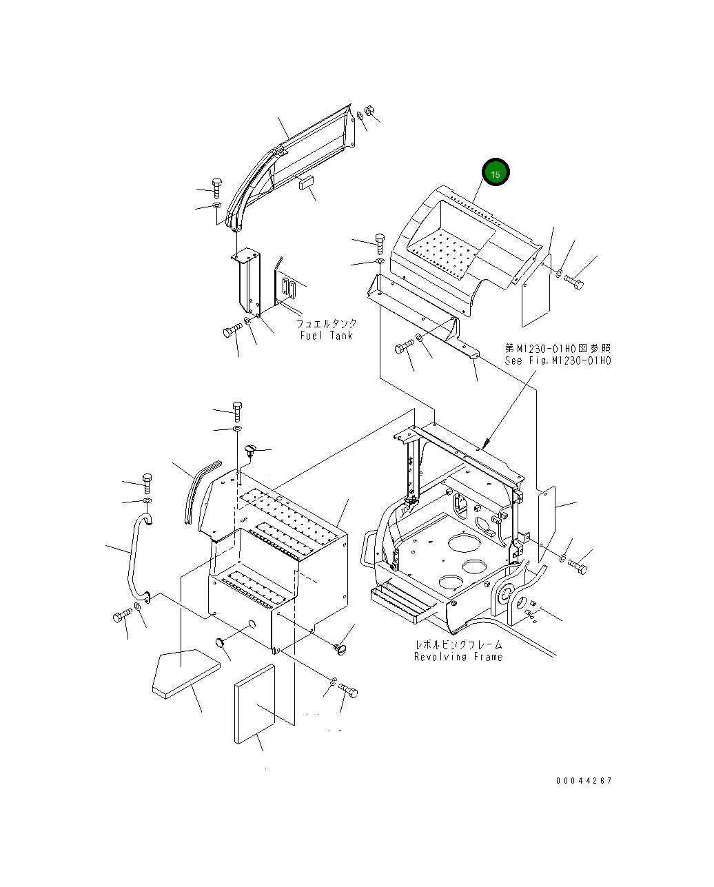 Крышка 22U-54-28210  Komatsu