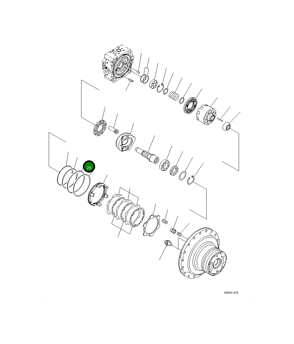 Кольцо уплотнительное (O-Ring) 708-8F-35180 Komatsu