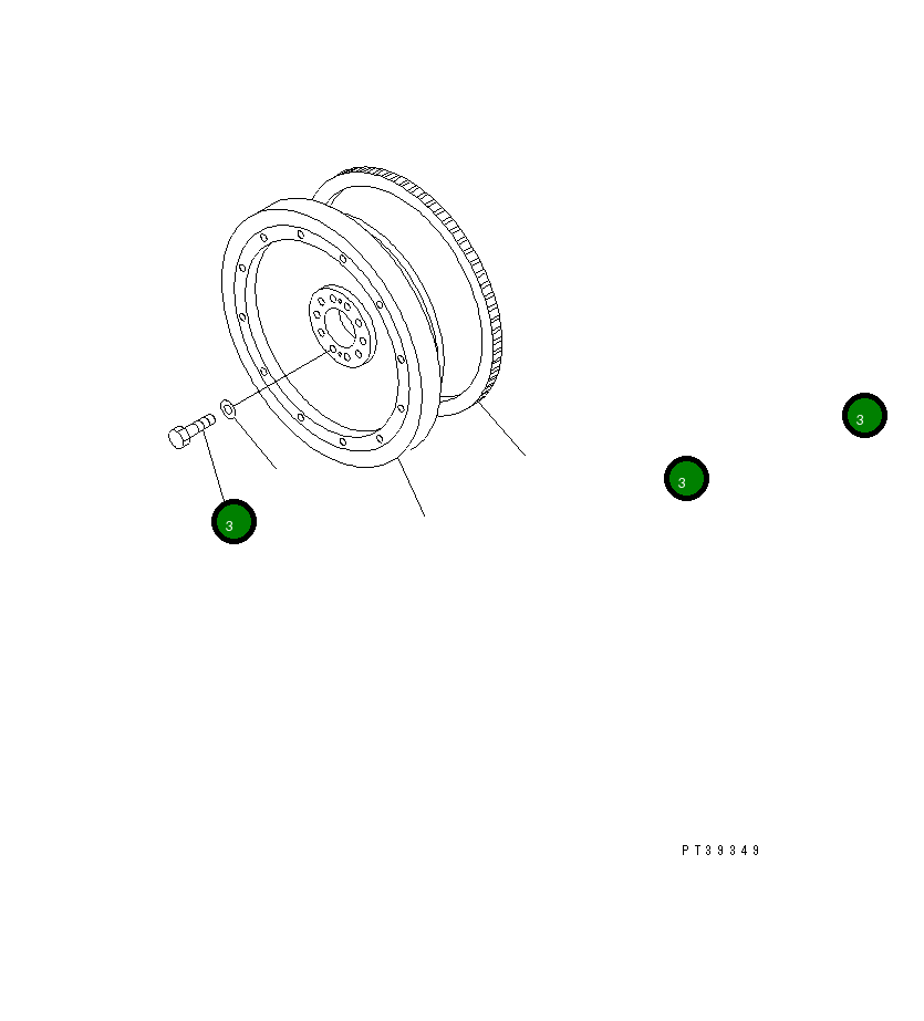 Болт 6215-31-1350 Komatsu