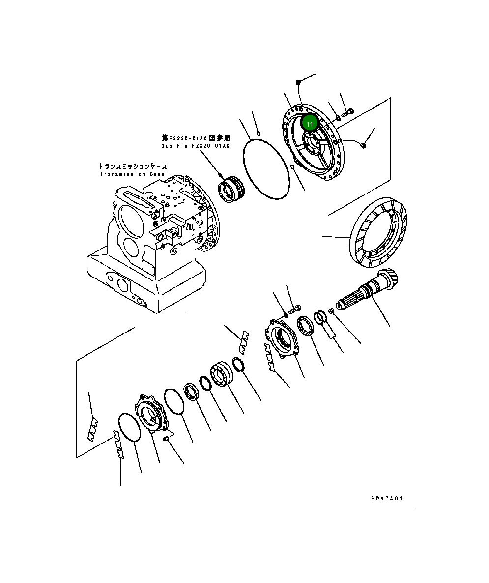 Крышка 124-15-51212 Komatsu