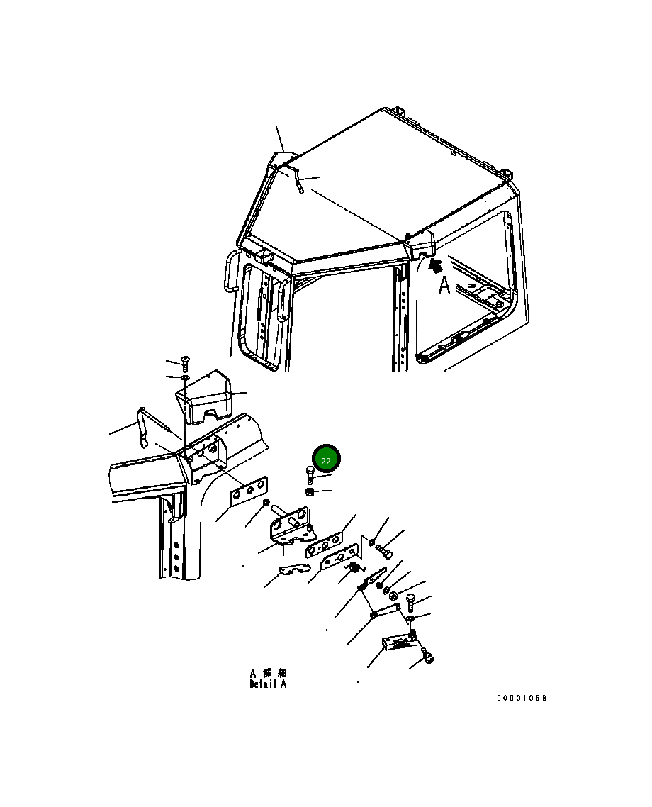 Крышка 17A-Z11-2820  Komatsu